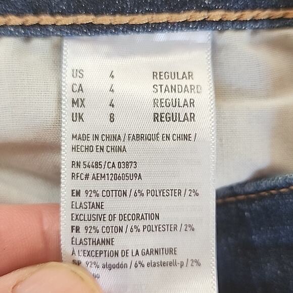 American Eagle Hi-Rise Jegging JeansDistressed Dark Wash Women's 4 - Picture 14 of 14